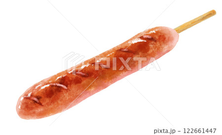 焼き目のあるフランクフルトのイラスト(プレーン) 焼き目のあるフランクフルトのイラスト(プレーン) 122661447