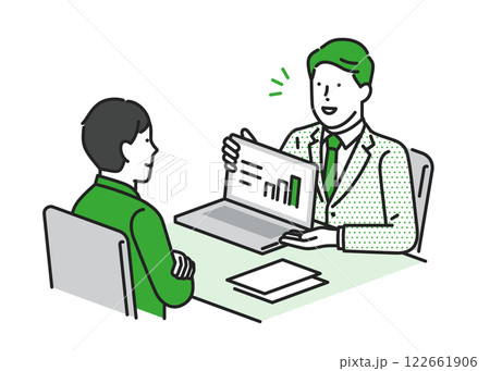 営業をする男性ビジネスシーン2 122661906