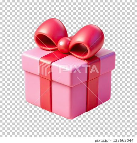 3D pink gift boxes with ribbon in pastel over white background. 3D pink gift boxes with ribbon in pastel over white background. 122662044
