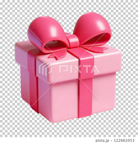 3D pink gift boxes with ribbon in pastel over white background. 3D pink gift boxes with ribbon in pastel over white background. 122662053
