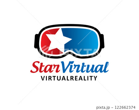 VR logo symbol or icon template 122662374
