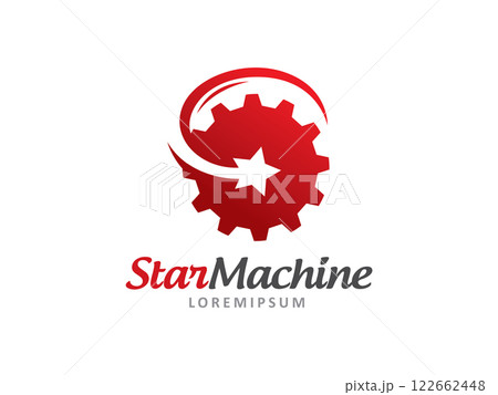 Gear and Star logo symbol or icon template Gear and Star logo symbol or icon template 122662448