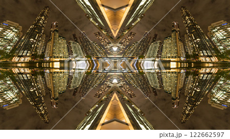 london skyline abstract mirrored pattern london skyline abstract mirrored pattern 122662597