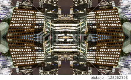 london skyline abstract mirrored pattern 122662598