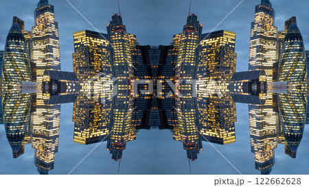 london skyline abstract mirrored pattern london skyline abstract mirrored pattern 122662628