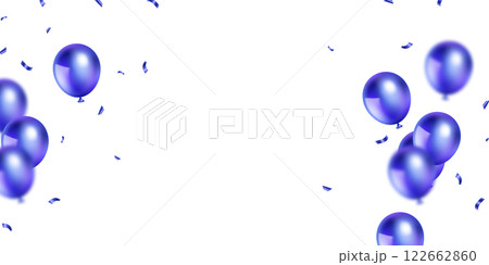 Banner template vector background design beautiful blue 3d balloon illustration Banner template vector background design beautiful blue 3d balloon illustration 122662860