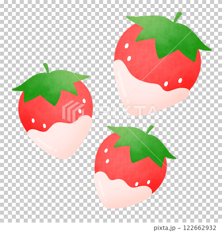 Illustration of strawberries with melted white chocolate Illustration of strawberries with melted white chocolate 122662932