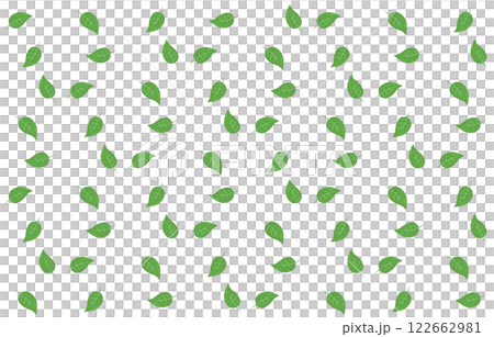 A pattern of falling green leaves 122662981
