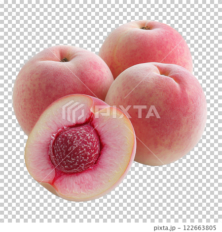 Fukushima Peach in Full Body Shot Juicy and Ripe 122663805
