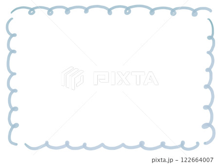 水彩風シンプルな四角いフレーム　枠 122664007