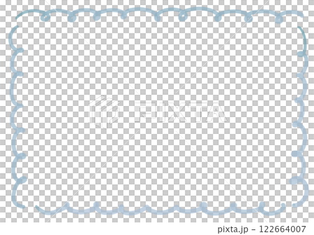 水彩風シンプルな四角いフレーム　枠 122664007
