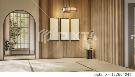 Scene tatami mat floor on room japanese traditional style. Scene tatami mat floor on room japanese traditional style. 122664047