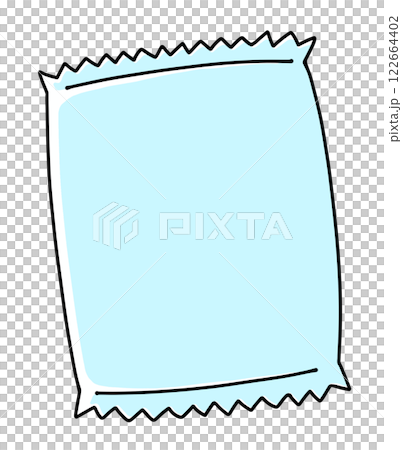 ゆるめシンプルな文字なしの大袋菓子 ベタ塗り ゆるめシンプルな文字なしの大袋菓子 ベタ塗り 122664402
