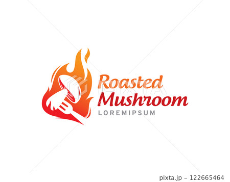Roasted Mushroom logo symbol or icon template 122665464