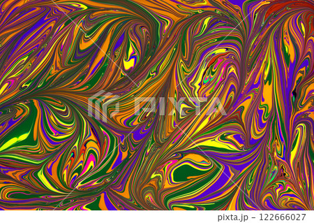 A Marbling art abstract as background, Liquid paint on water. 122666027