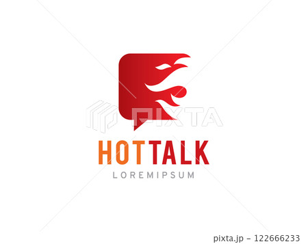 Hot talk logo symbol or icon template Hot talk logo symbol or icon template 122666233