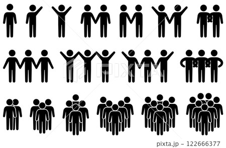 様々なの人アイコンのベクターイラストセット 様々なの人アイコンのベクターイラストセット 122666377