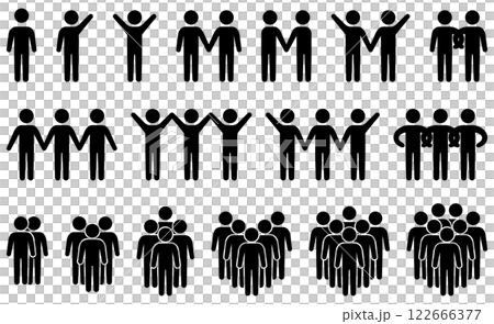 様々なの人アイコンのベクターイラストセット 様々なの人アイコンのベクターイラストセット 122666377