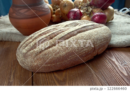 rustic rye bread rustic rye bread 122666460