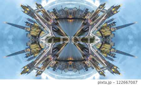 london skyline abstract mirrored pattern london skyline abstract mirrored pattern 122667087