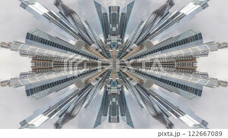 london skyline abstract tiny planet pattern 122667089