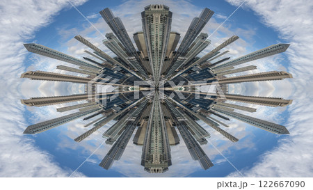 london skyline abstract tiny planet pattern 122667090