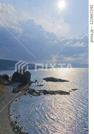 津軽国定公園、袰月海岸からの眺め　青森 122667292