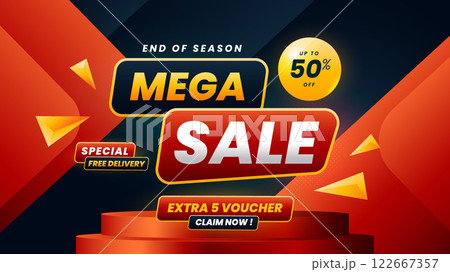 Luxury Fashion Mega Sale Poster Elegant Discount Flyer Luxury Fashion Mega Sale Poster Elegant Discount Flyer 122667357