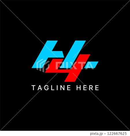 Logo design graphic concept creative premium vector stock image graphic initial HL4 H4L italic sport font techno cutting monogram typography branding Logo design graphic concept creative premium vector stock image graphic initial HL4 H4L italic sport font techno cutting monogram typography branding 122667625