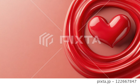 Elegant Red Heart Shaped Design for Romantic Holiday Elegant Red Heart Shaped Design for Romantic Holiday 122667847