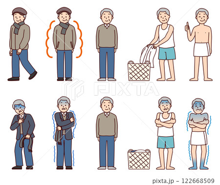 高齢男性の体温調整　冬 122668509