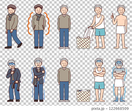 冬季老年男性的體溫調節 冬季老年男性的體溫調節 122668509