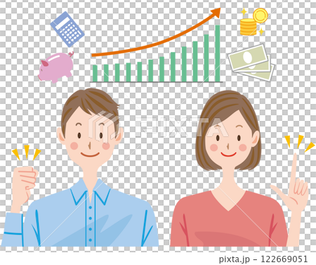 投資 資産形成 夫婦 イラスト 投資 資産形成 夫婦 イラスト 122669051