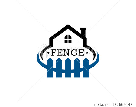 Fence or house logo symbol or icon template 122669147