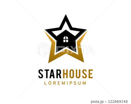 House and star logo symbol or icon template 122669148