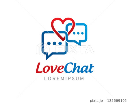 Love chat logo symbol or icon template 122669193