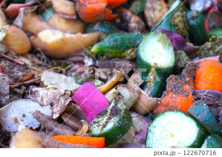 コンポスト　野菜くず　生ごみ　堆肥　分解　 122670716