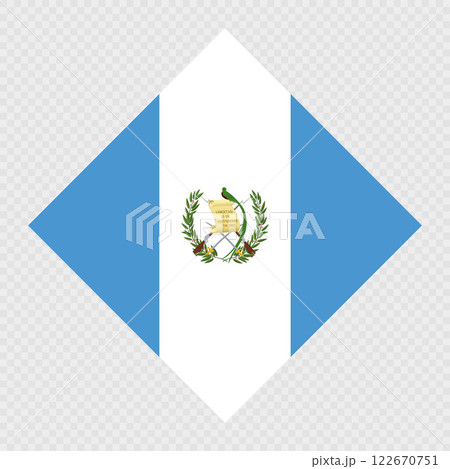 Guatemala rhombus flag. Vector illustration. Guatemala rhombus flag. Vector illustration. 122670751