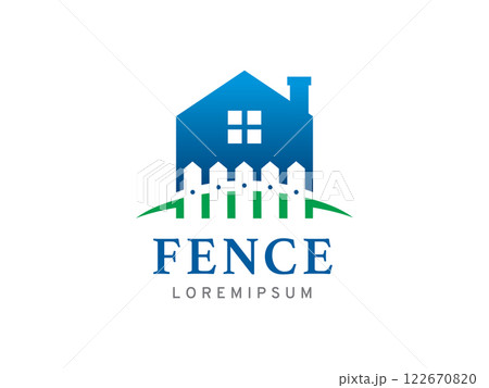 Fence or house logo symbol or icon template Fence or house logo symbol or icon template 122670820