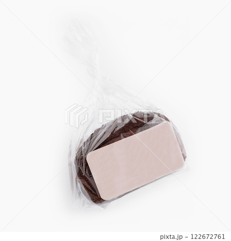 Packaging of a Black bread closeup isolated Packaging of a Black bread closeup isolated 122672761