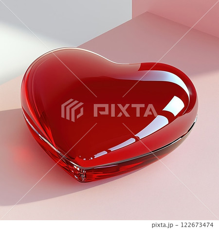 Red Heart on a Pink Stage 122673474