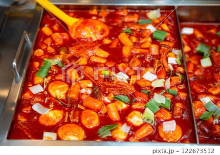 Korean street market food. tteokbokki Korean street market food. tteokbokki 122673512