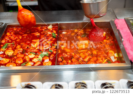 Korean street market food. tteokbokki 122673513