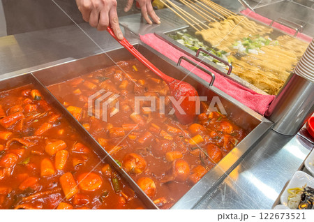 Korean street market food. tteokbokki Korean street market food. tteokbokki 122673521