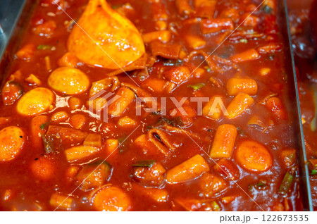 Korean street market food. tteokbokki Korean street market food. tteokbokki 122673535