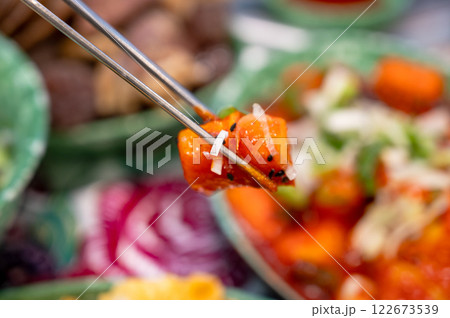 Korean street market food. tteokbokki Korean street market food. tteokbokki 122673539