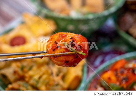 Korean street market food. tteokbokki 122673542