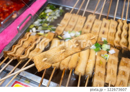 korean traditional street food. fish cake 122673607
