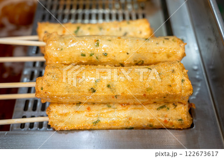 korean traditional street food. fish cake 122673617