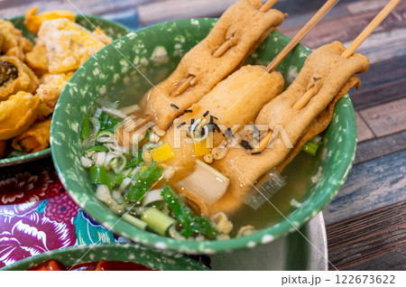 korean traditional street food. fish cake korean traditional street food. fish cake 122673622